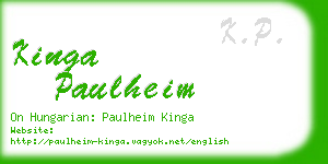 kinga paulheim business card